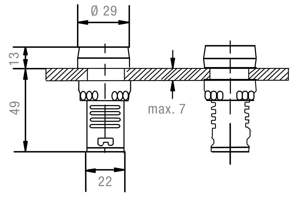 P 22 DBZ Panel Mount Buzzer