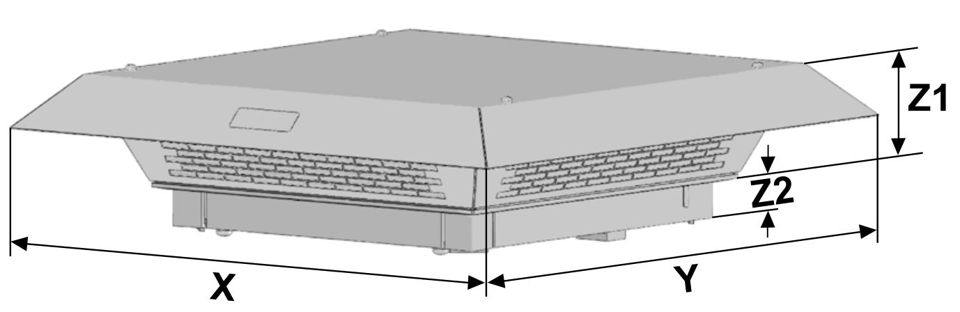 PTF 61000 115V IP33 Dachfilterlüfter