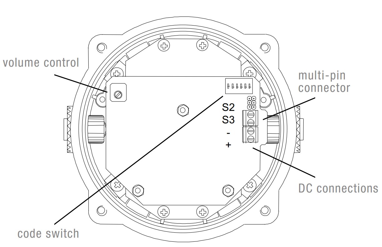 BExCS 110-05D Sound/Flash-combi Ex-ATEX