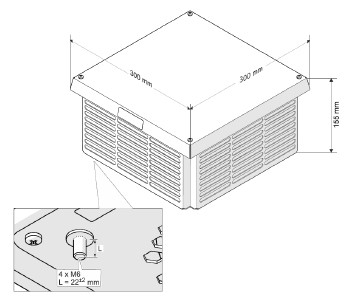 PTF 1200 115V IP54 Dachfilterlüfter PTF 1200 115V IP54 Dachfilterlüfter