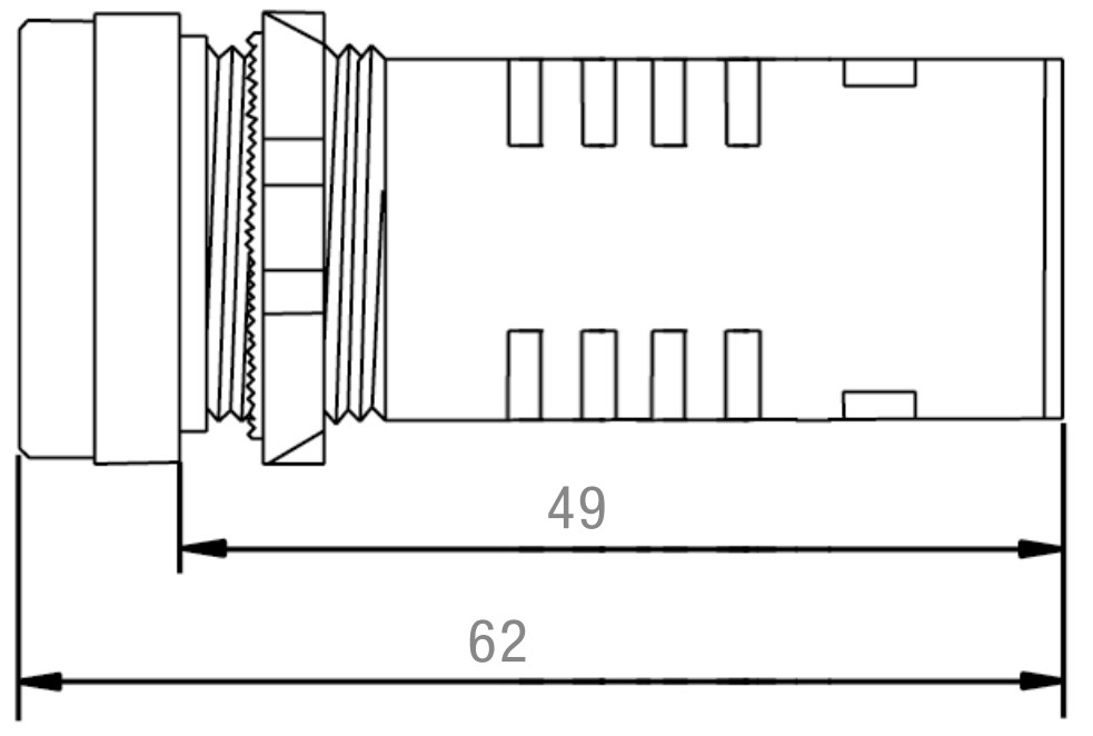 P 22 DFS Blinking LED Panel Mount Indicator