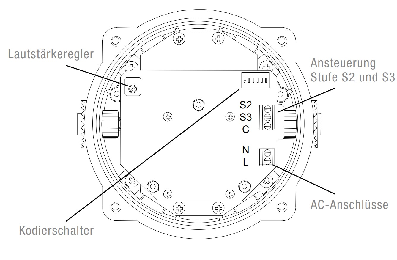 BExCS 110-05D Sound/Flash-combi Ex-ATEX