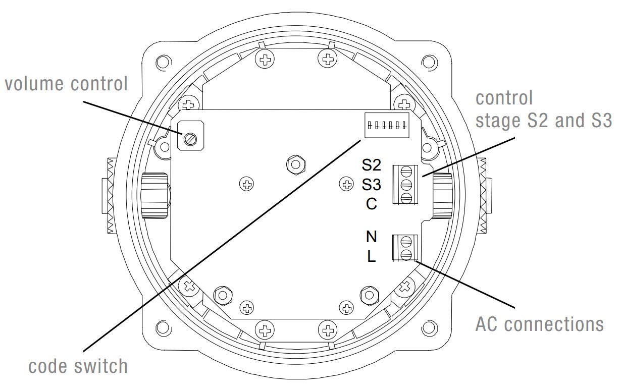 BExCS 110-05D Sound/Flash-combi Ex-ATEX