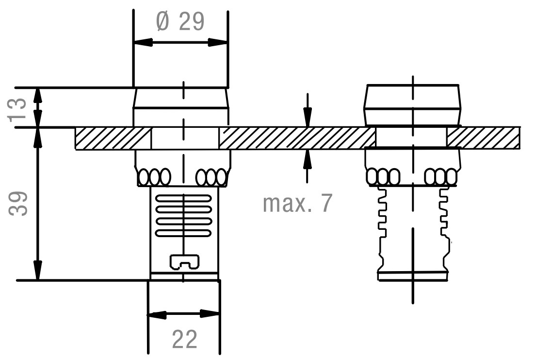 P 22 D Continuous LED Panel Mount Indicator P 22 D Continuous LED Panel Mount Indicator